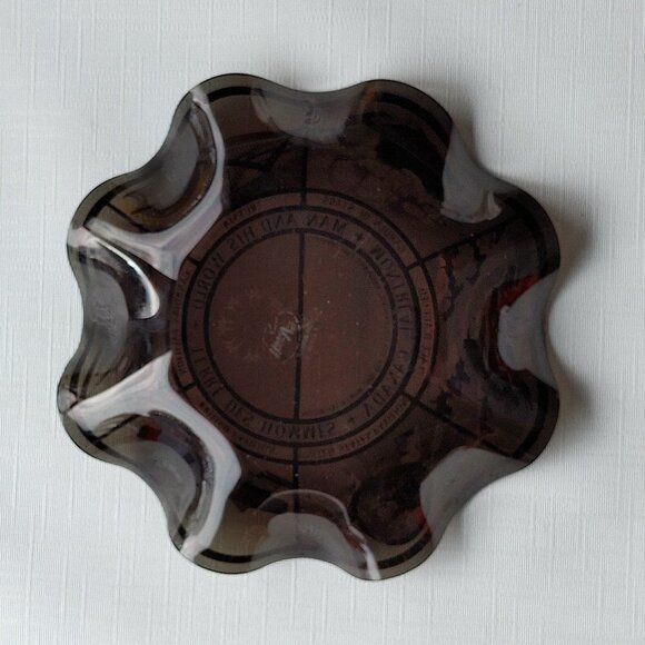 Vintage Expo 67 Montreal Trinket Dish Candy Dish Black and Gold - Picture 2 of 5